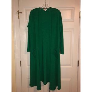 LuLaRoe Green Sarah Cardigan - Size Medium